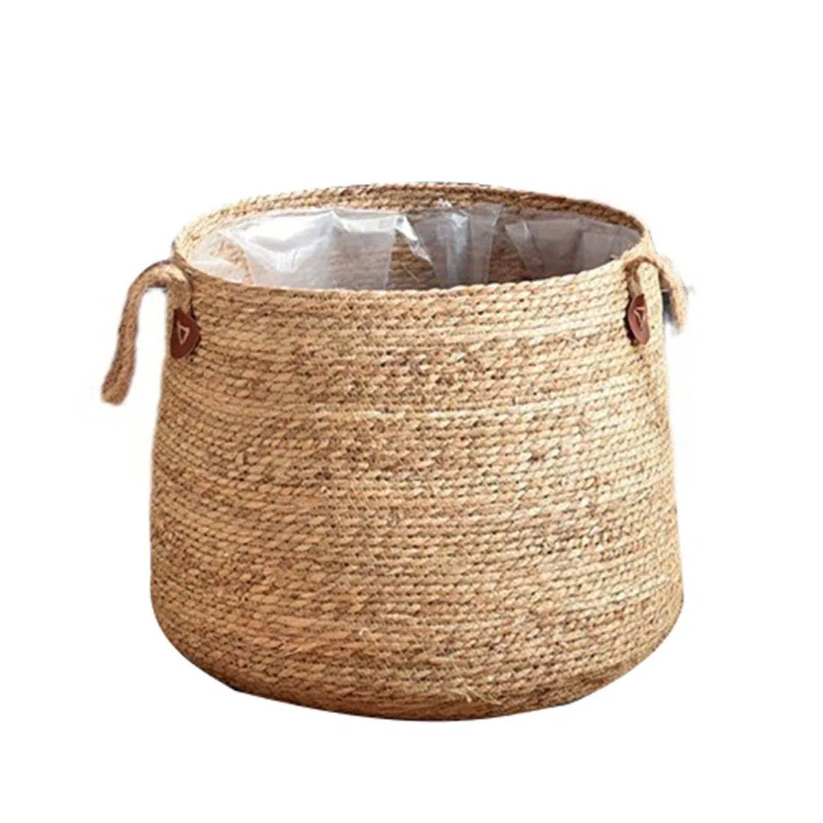 Pots de fleurs pour l’intérieur, paniers de plantation en paille tressée pour le linge et les plantes (grand)