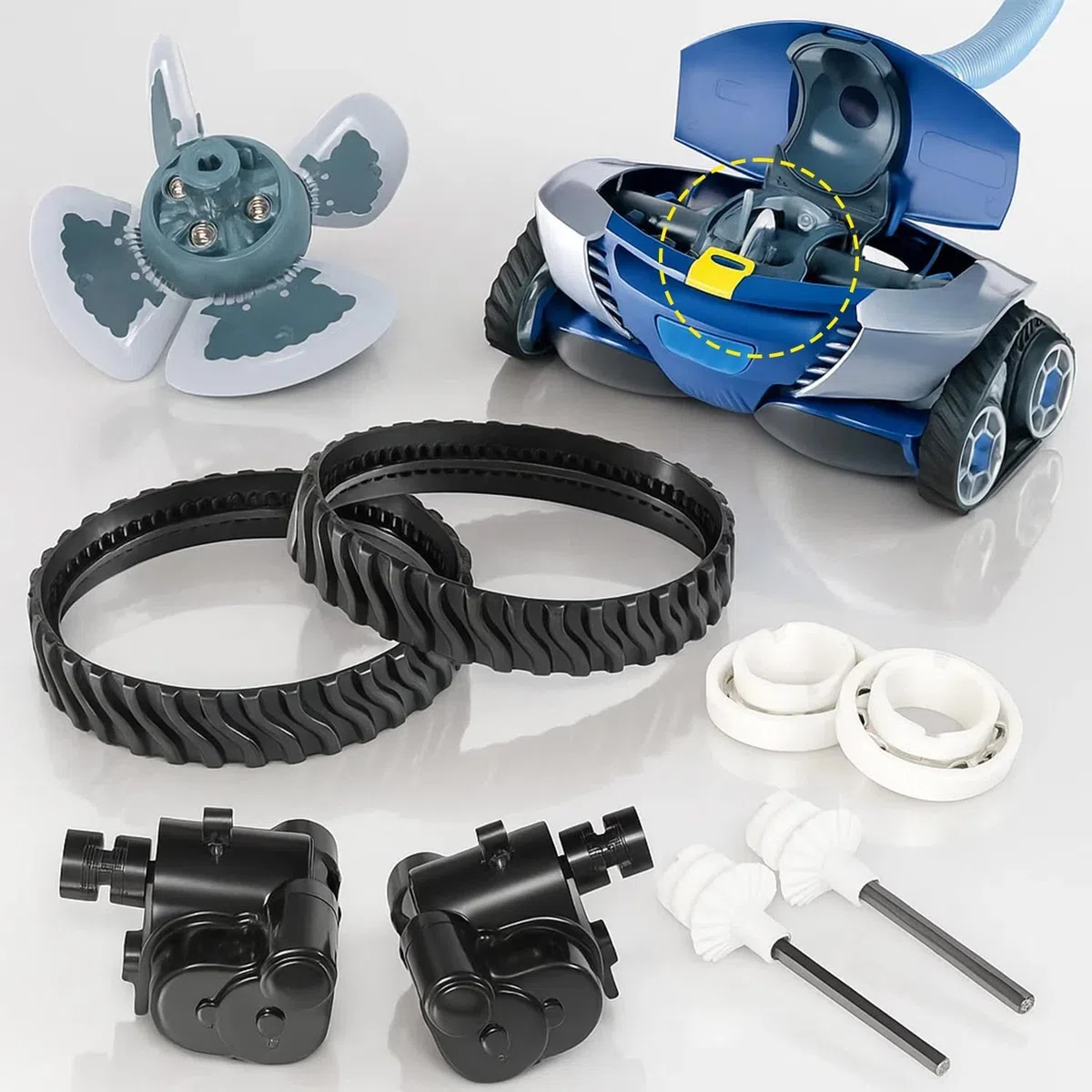 Kit d'entretien complet R0796200 pour nettoyeur de piscine Zodiac Baracuda MX8, MX6, MX8 EL et MX6EL (pièces de rechange), compatible avec R0524900, R0526100, R0527000, R0525100, R0524700 et