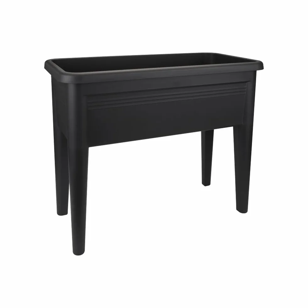 Elho Green Basics Table De Culture XXL 75 - Planteur pour Extérieur & Récolte - Ø 75.5 x H 65.1 cm - Living Noir
