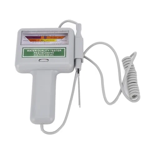 TOPINCN Testeur de Chlore PH Portable Digita Testeur de Qualité de l'eau Testeur d'eau Compteur de Chlore Piscine Spa Moniteur de Qualité de l'eau Vérificateur