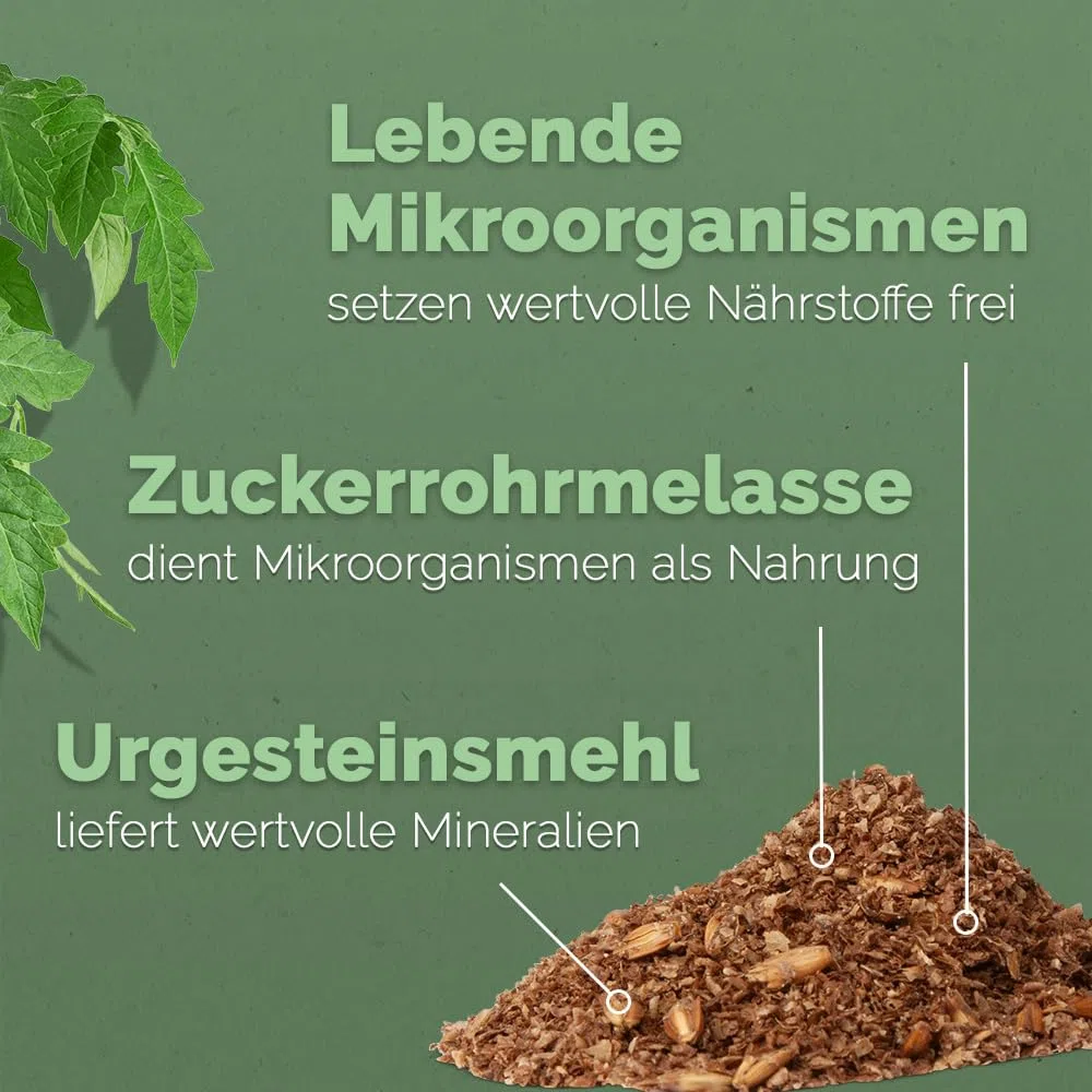 DIMIKRO Bokashi Ferment – Qualité biologique 2,0 kg dans un seau hermétique pratique – Aide à la fermentation pour seau Bokashi et compost – Élimine les odeurs, les moisissures et la pourriture