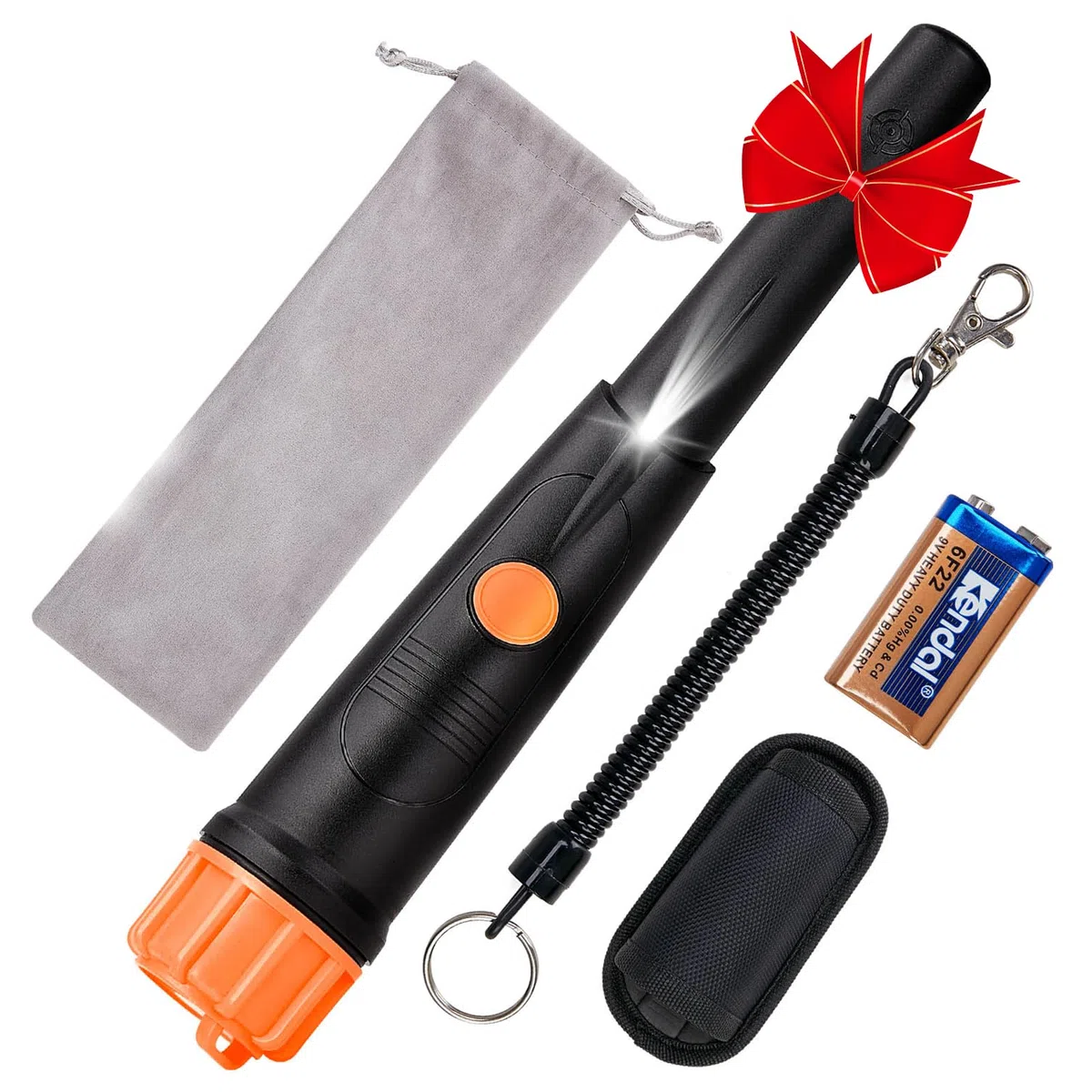 Détecteur de Métaux Pinpointer，Pin Pointer étanches à l'eau et Haute Précision pour Or Argent Trésor, SUNPOW Détecteur de métal Portable Et Professionnel pour Les Enfants et Les Adultes (Noir)