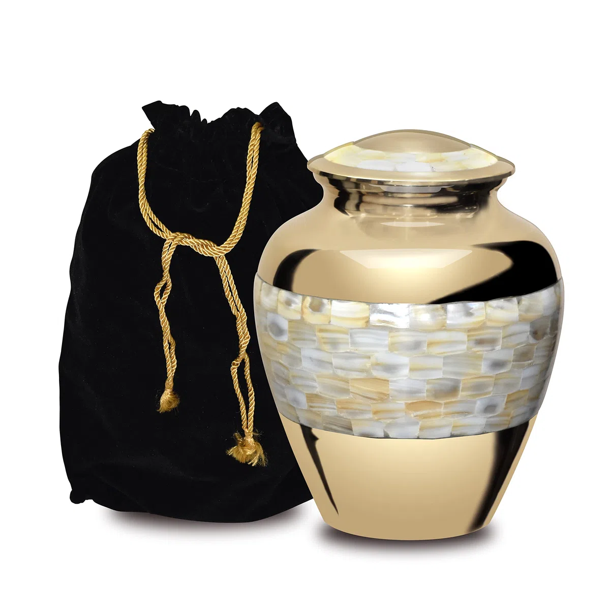 Forever URNS – Grande urne pour cendres d'adulte homme et femme | Cadeau commémoratif – En laiton de haute qualité – Thème balai classique – Boîte de protection en velours – Boîte commémorative