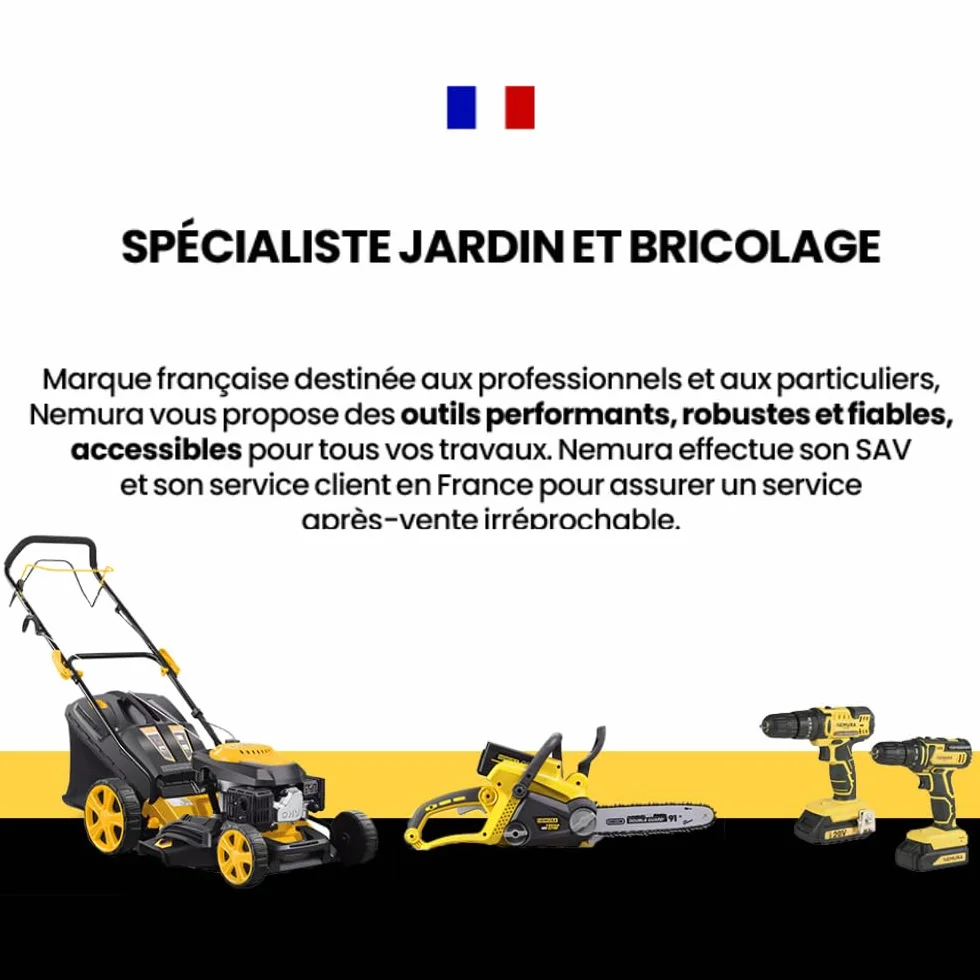 Nemura Robot Tondeuse 600 m2 - Coupe de 18cm avec Lames en Acier de Haute qualité - Réglable, Pratique et Ingénieux - Livré avec Cable, Piquet et Station de Chargeur