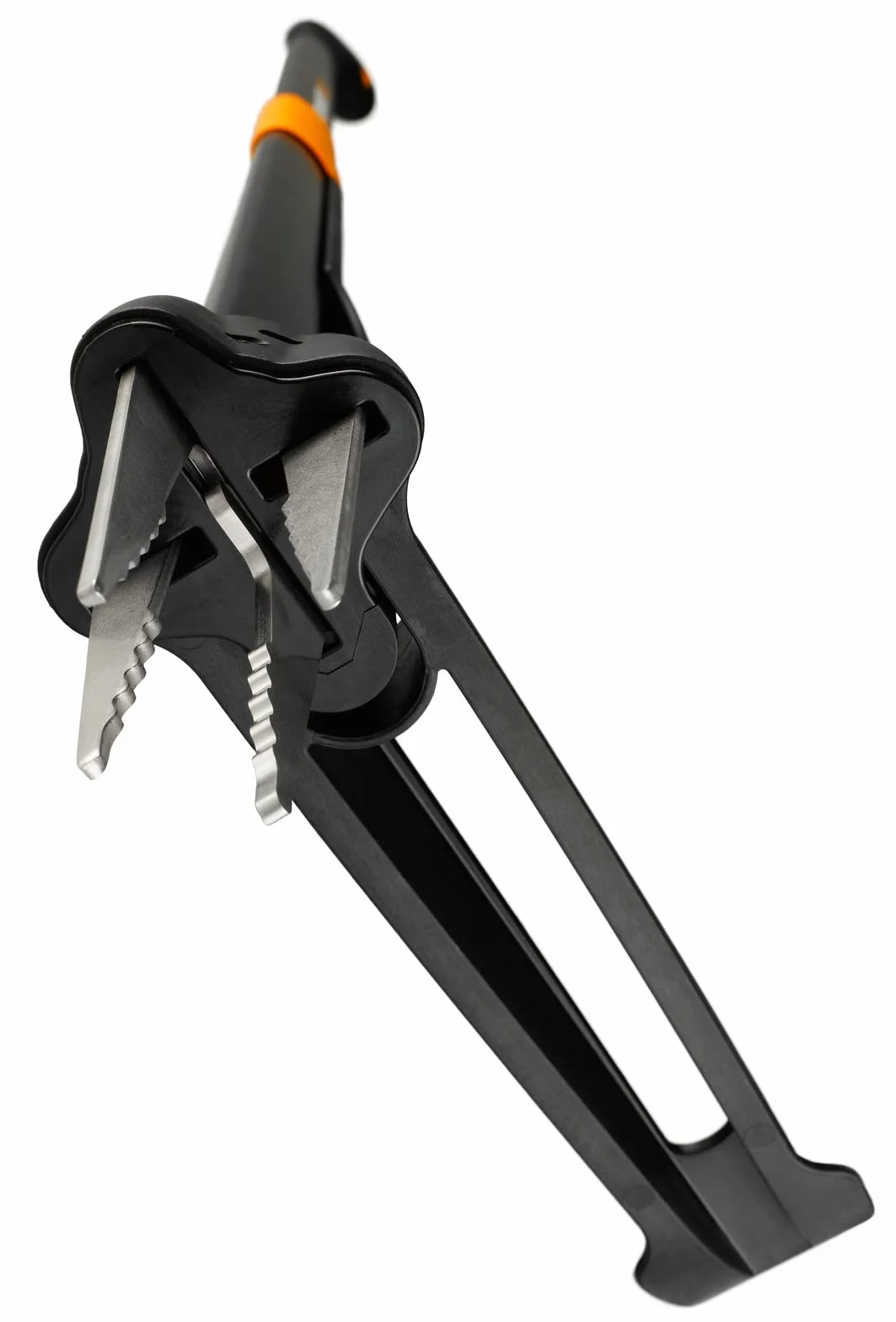 Fiskars Désherbeur Xact, longueur : 1 m, bras en acier inoxydable/poignée en plastique, noir/orange, emballage carton individuel, 1077305