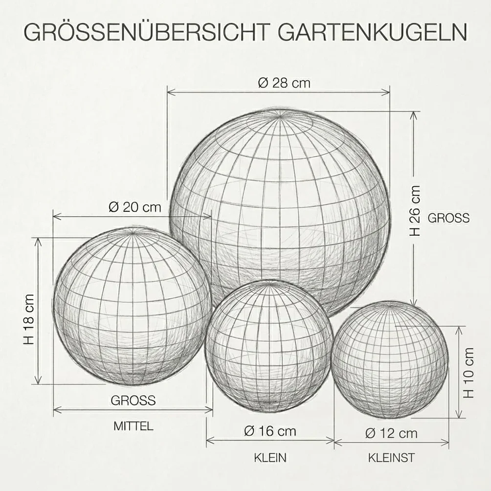 teramico Boules en Terre Cuite massives pour Durer : formées à la Main, résistantes au Gel et dans de Nombreuses Tailles pour Le Jardin (12cm, 16cm, 20cm et 28cm)