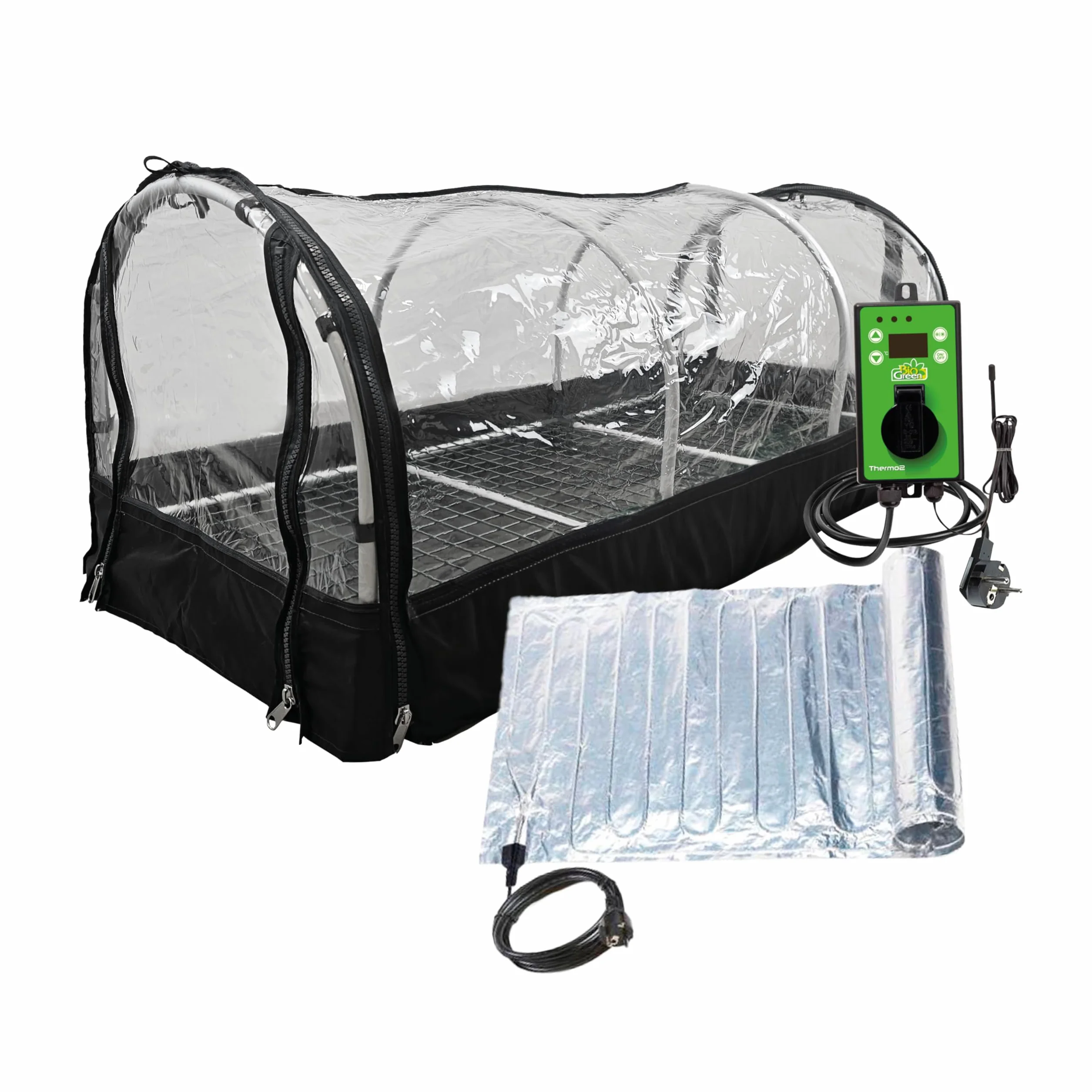 Bio Green JP-H Maxi Mini-Serre avec Tapis Chauffant 130 x 60 x 50 cm 150 W