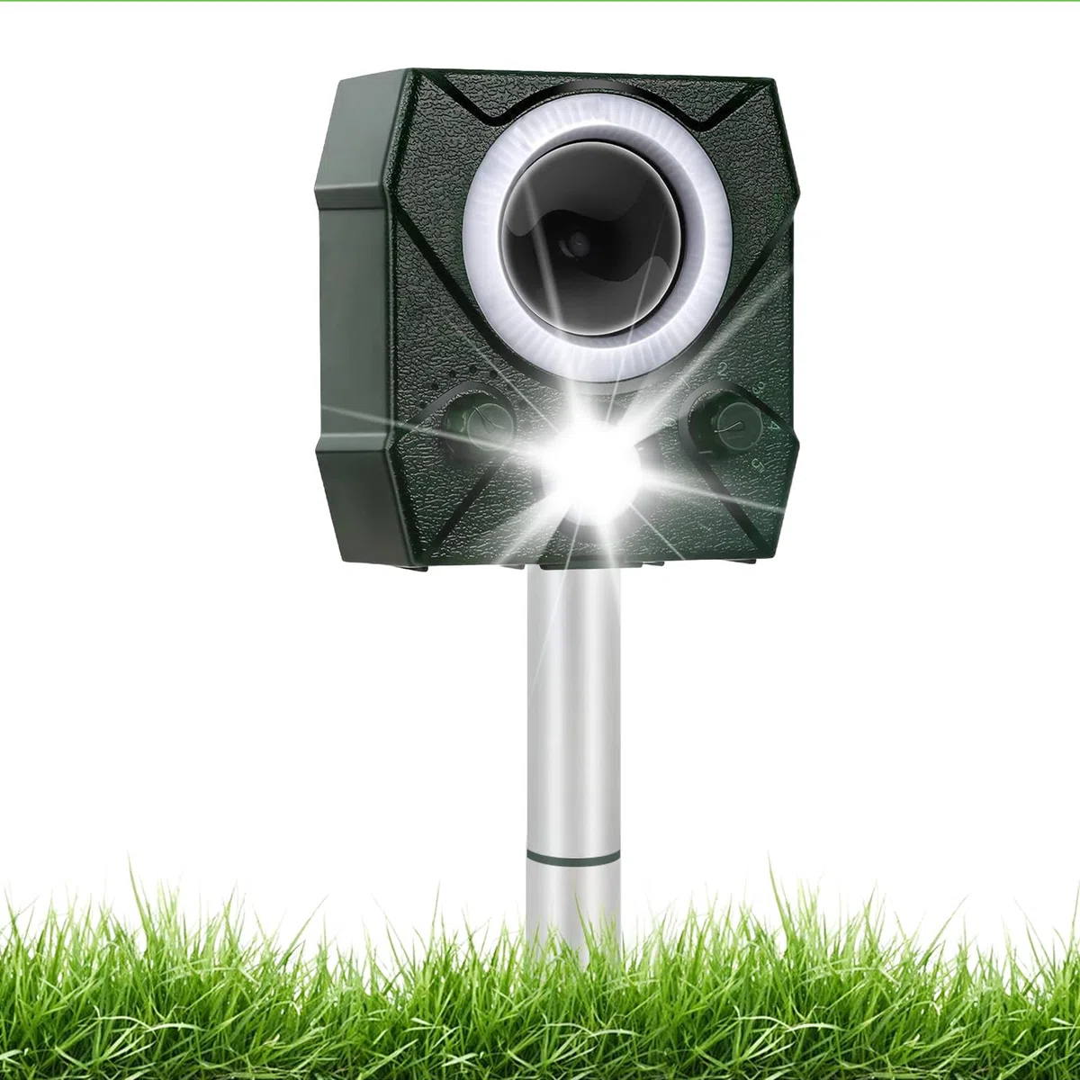 Solaire Ultrason Souris et Rats, Étanche Repulsif Souris et Rats Ultrason Puissant, Piège à Souris avec Lumière LED Contre Les Chats, Chiens et Divers Nuisibles Convient aux Jardins et Aux Cour