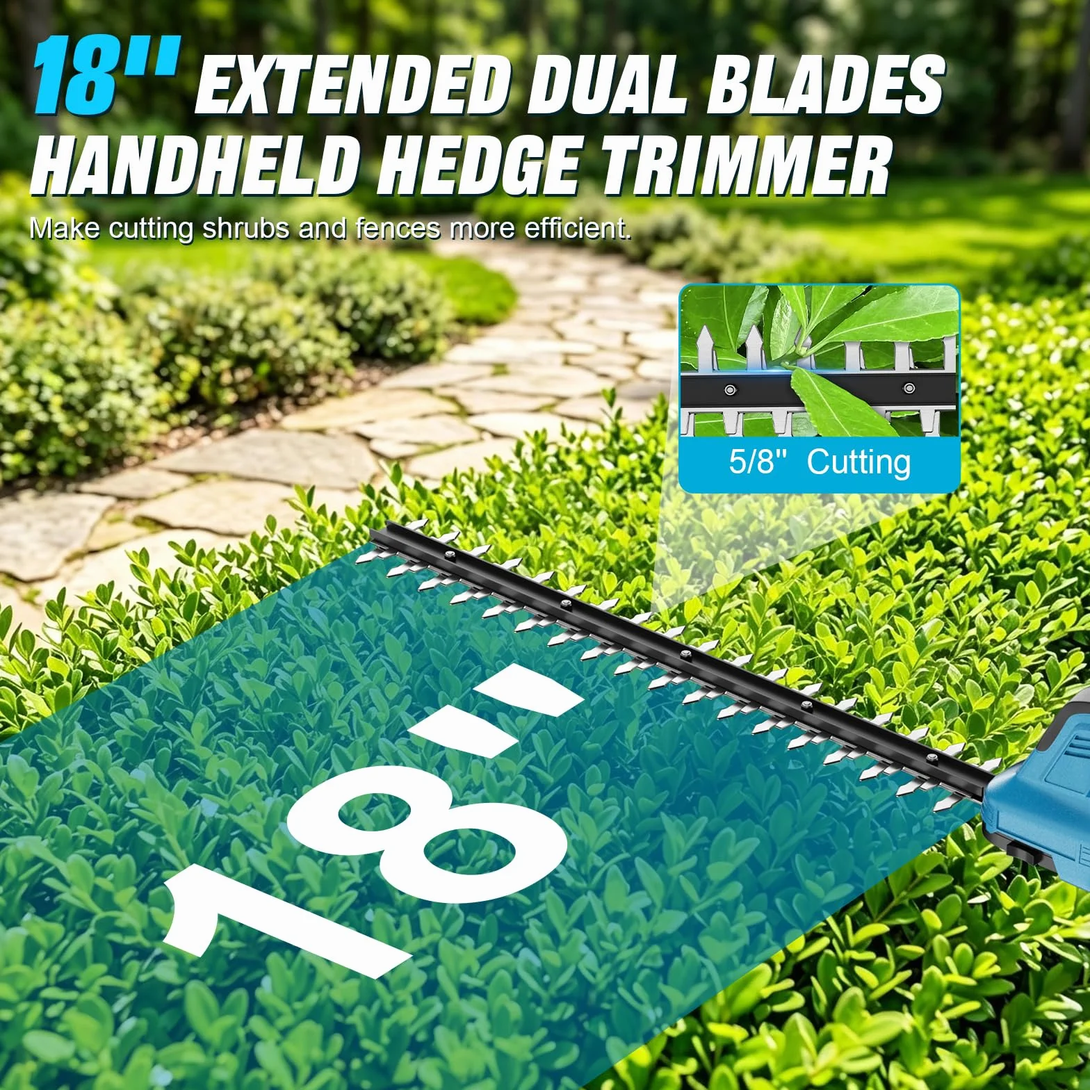 Taille Haie Telescopique Batterie sans Fil avec Perche 2 en 1, Élagueuse sur Perche avec Moteur de 550 W 2 Batteries Taille Haies Électrique, Angle Réglable, Idéal Jardin Verger Taille Haie
