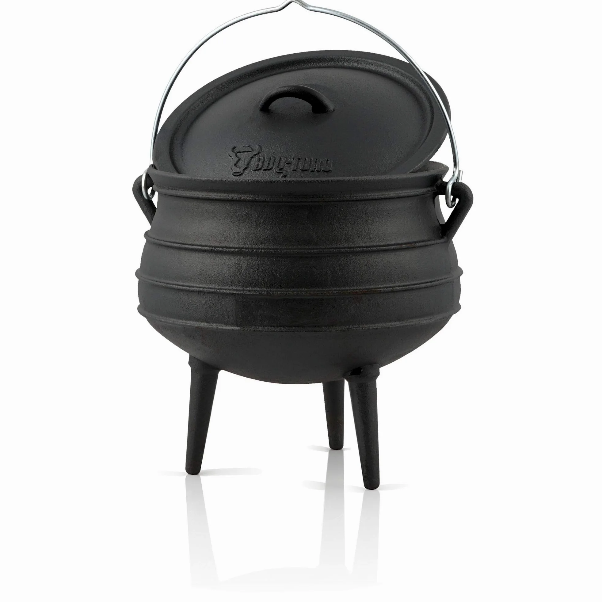BBQ-Toro Potjie #4 avec pieds | 12 litres | Chaudron de sorcière en fonte | Pot de cuisson en fonte | Four néerlaandais sud-africain