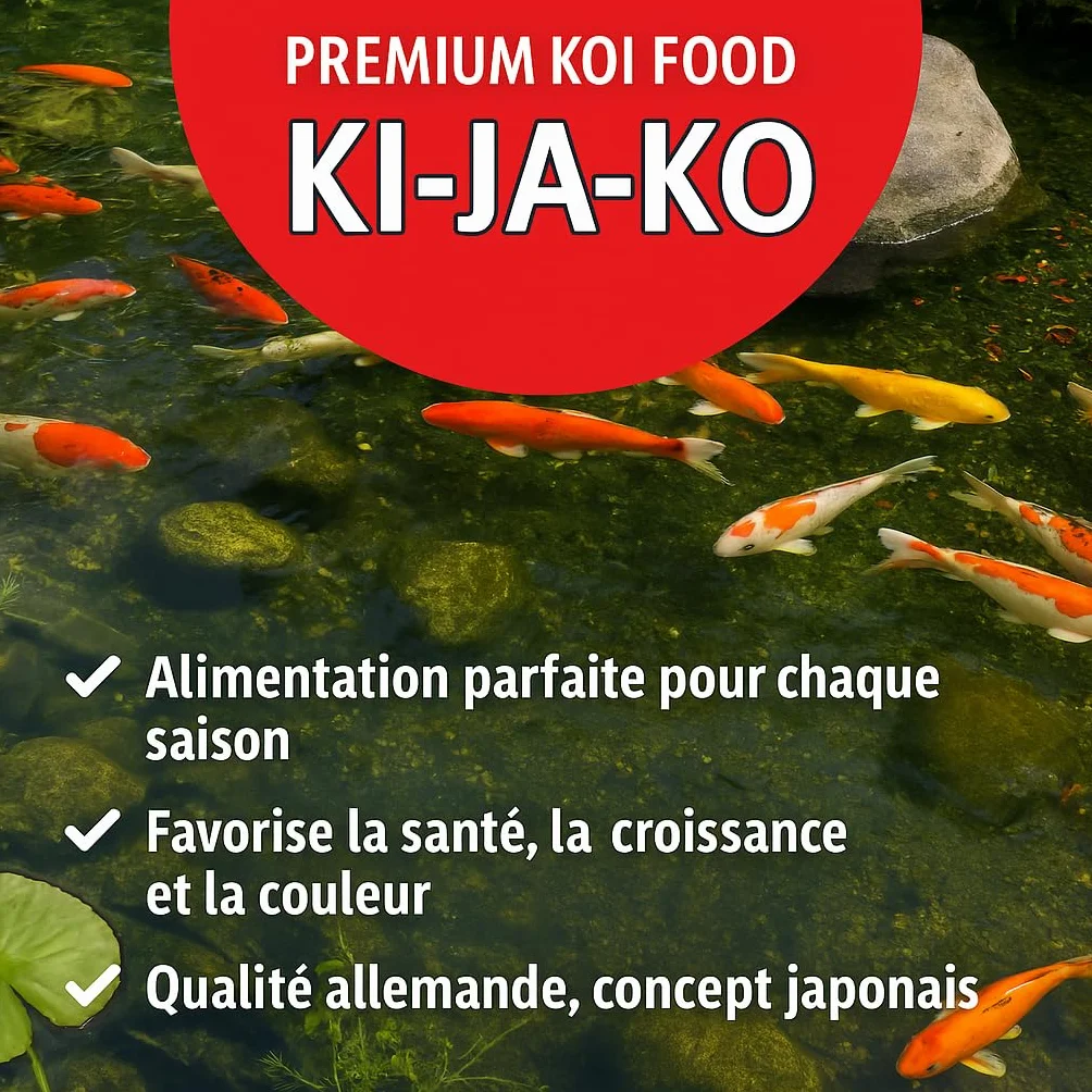 KI-JA-KO Staple Nourriture pour carpes koï 1 kg 6 mm Pellets flottants