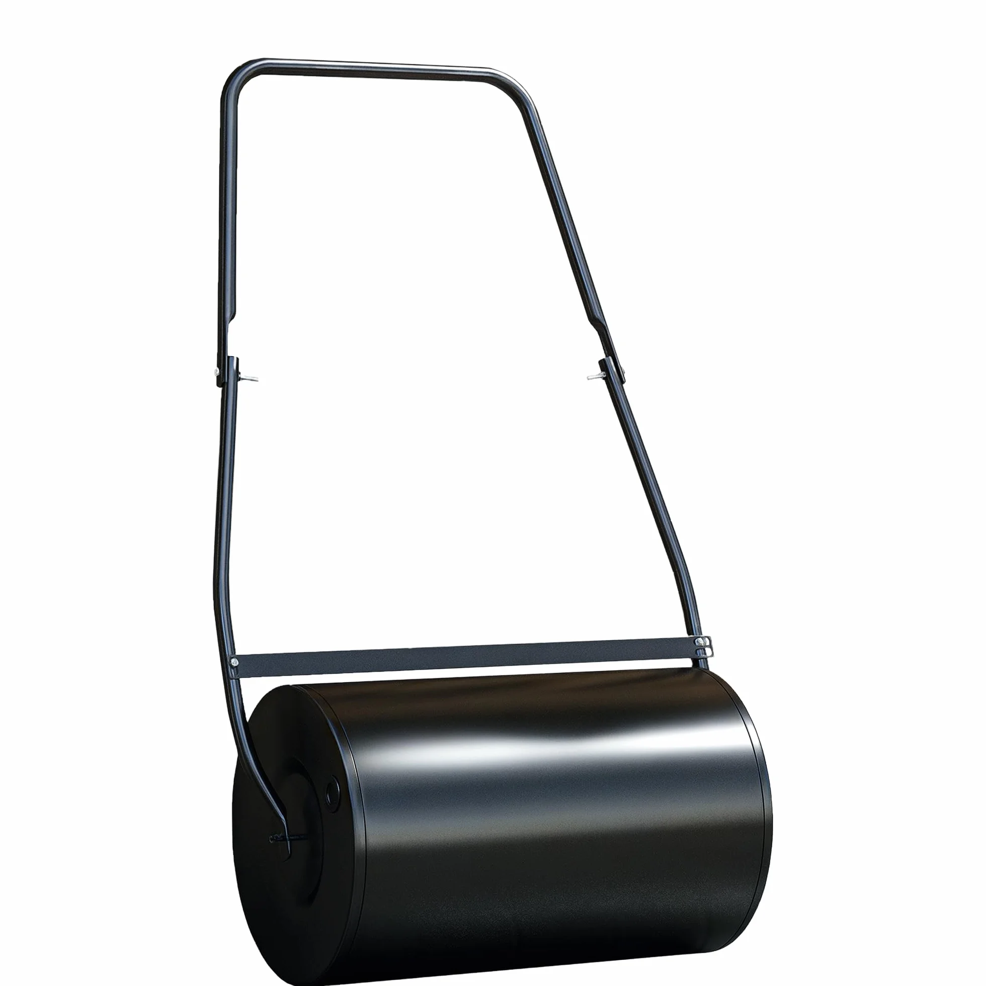 DURHAND Rouleau à Gazon, Rouleau de Jardin 50 cm, remplissable avec 38 L d'eau ou de Sable, poignée Ergonomique, Outil de Jardinage pour pelouse, Patio et Parc, Noir