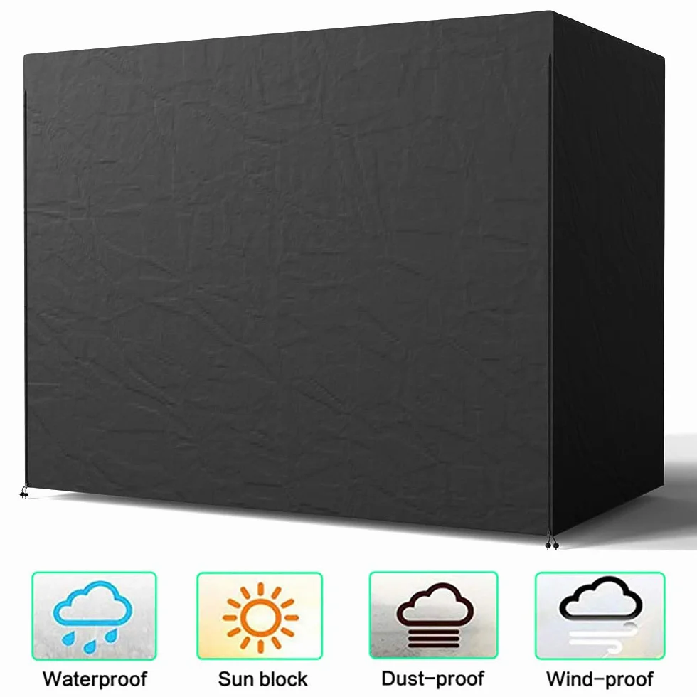 Housse de balançoire de jardin 3 places imperméable usage intensif, housse de hamac pour chaises de patio extérieur, coupe-vent anti-UV protection de mobilier toutes saisons