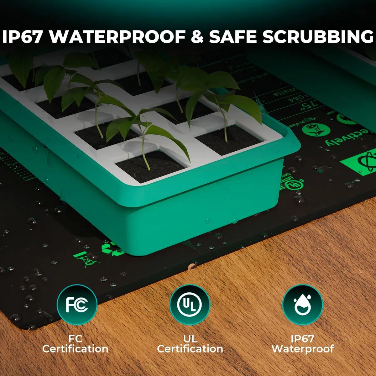 MARS HYDRO Tapis chauffant pour plantes avec thermostat pour jardin terrarium, tapis thermique pour semis germination et amphibiens reptiles -48" x 20,75"