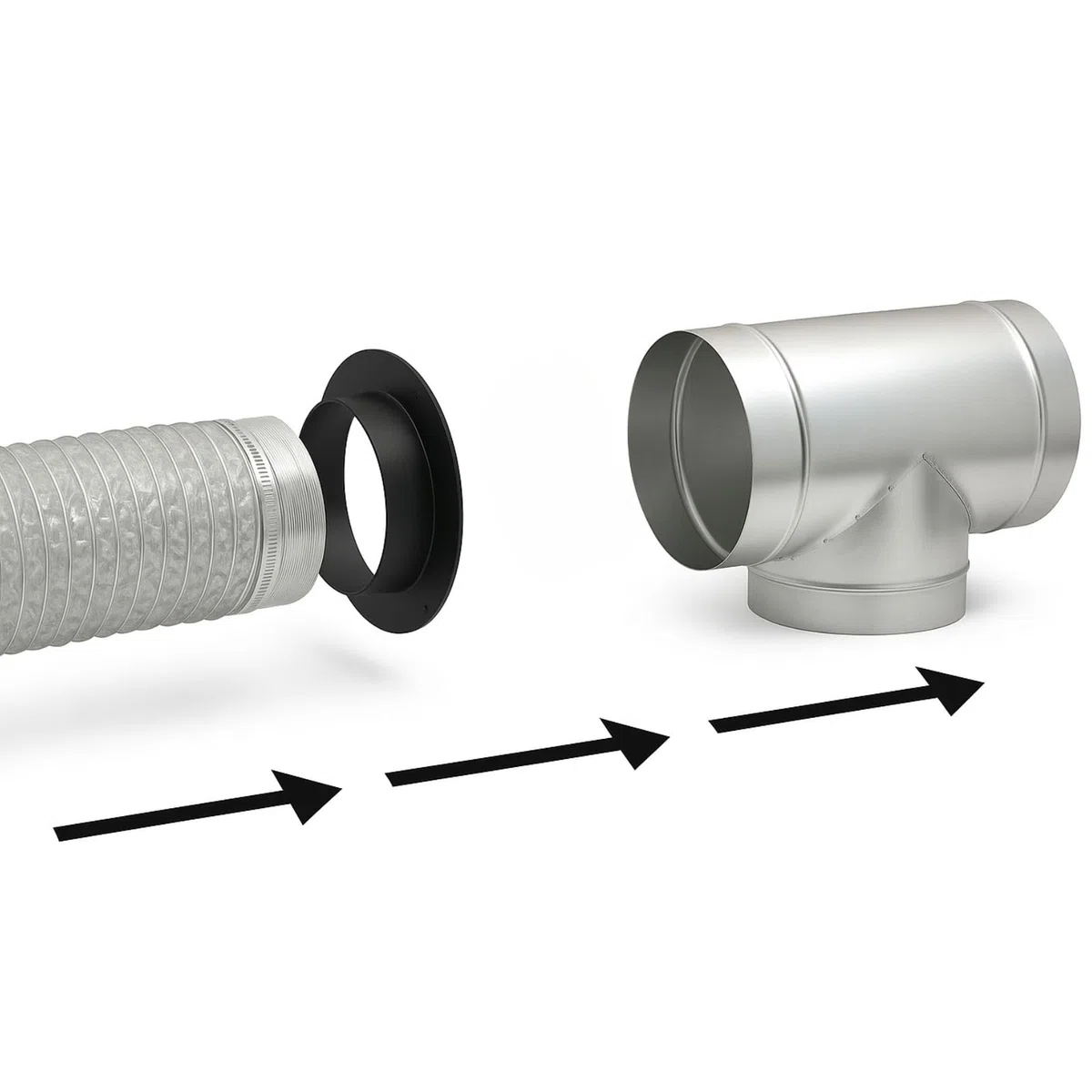 Weedness Raccord T 160 mm pour Ventilateur Conduit Filtre à Charbon Culture Ventilation