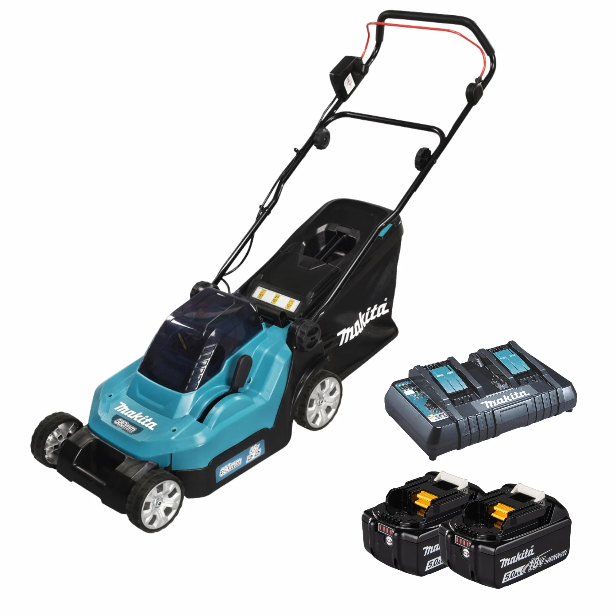 Tondeuse à gazon 36V LXT 900W (2x5,0 Ah) largeur de coupe 38 cm - MAKITA DLM382PT2