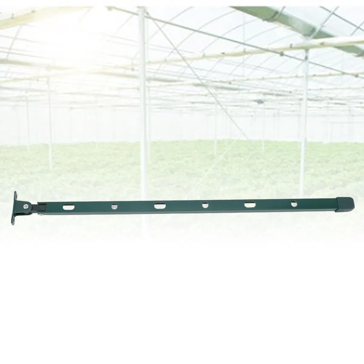 Serre en aluminium - Pour fenêtre - Manuel d'utilisation (français non garanti) - Ouvre-câbles de toit de serre - Kit de barres de 38,9 cm avec 6 vis pour une installation rapide - Vert