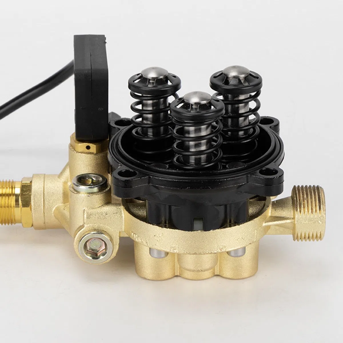 Tête de Pompe pour Lave-Auto, tête de Pompe pour Nettoyeur Haute Pression, tête de Pompe réglable à 12 Pistons pour Automobile, véhicules, Nettoyage