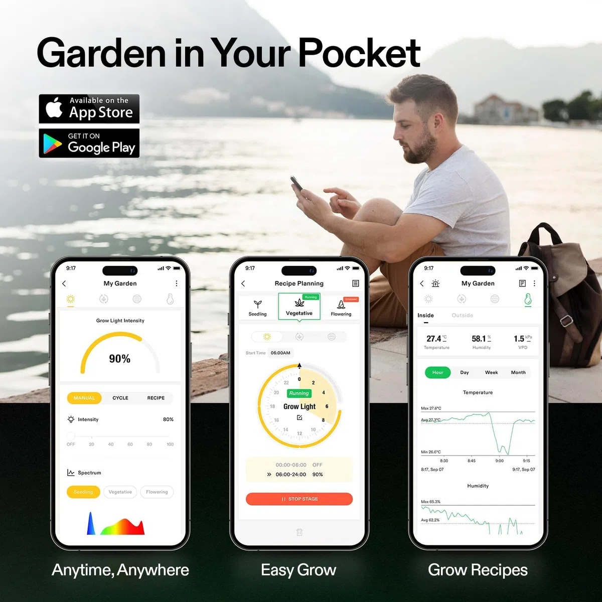 VIVOSUN VS1000 Lampe de Croissance LED avec diodes Samsung LM301 et Pilote Sosen à intensité Variable Spectre Complet pour Plantes d'intérieur semis légumes et Fleurs pour Tente de Culture 2x2/3x3