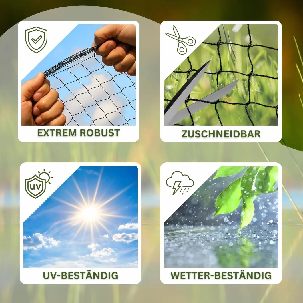 AquaOne Filet de protection pour bassin à mailles fines - 10 x 15 m - Filet polyvalent - Noir - Avec 32 piquets - Filet de protection pour étang de jardin