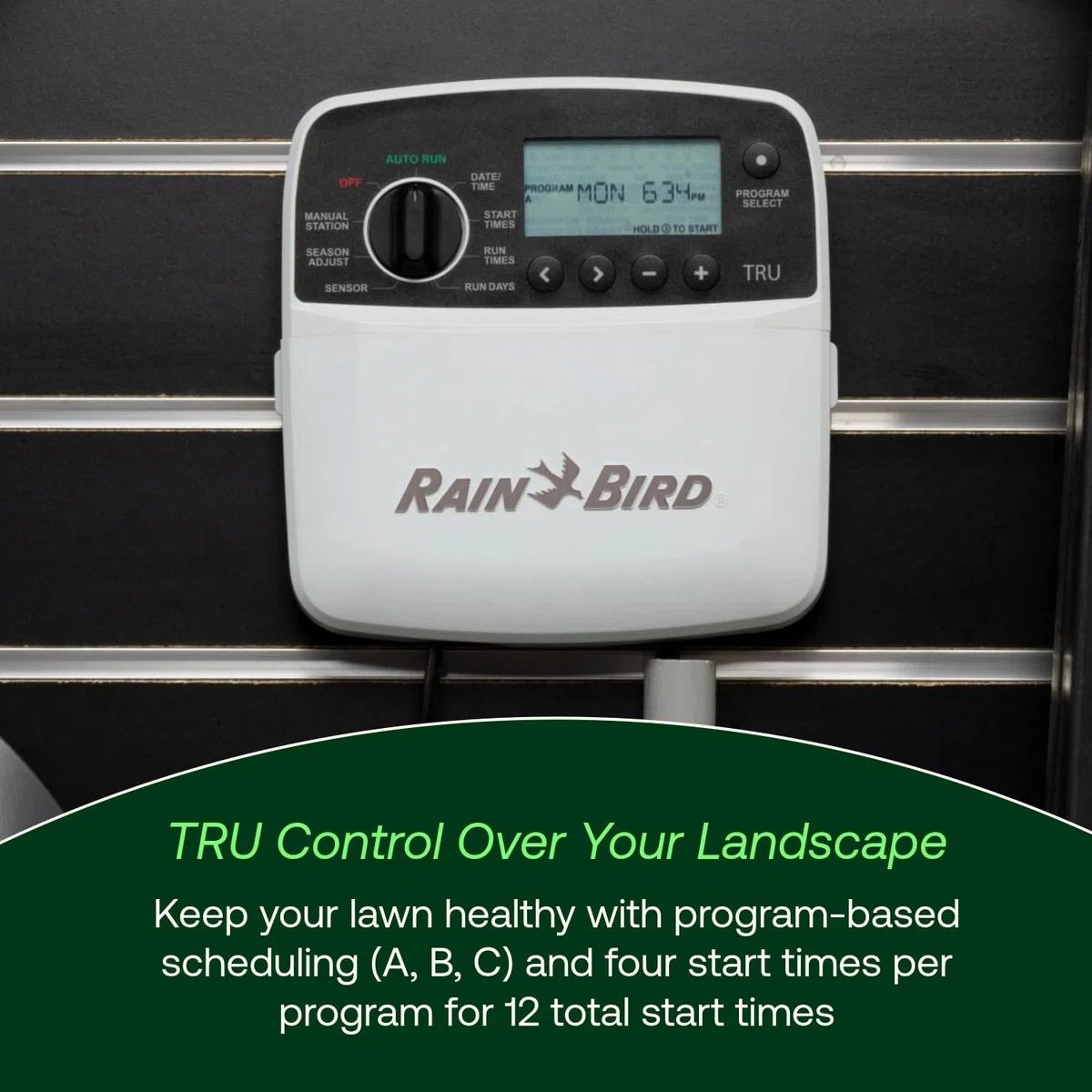 Rain Bird TRU6I Contrôleur/minuteur d'irrigation d'intérieur basé sur programme, compatible WiFi, 6 zones/station