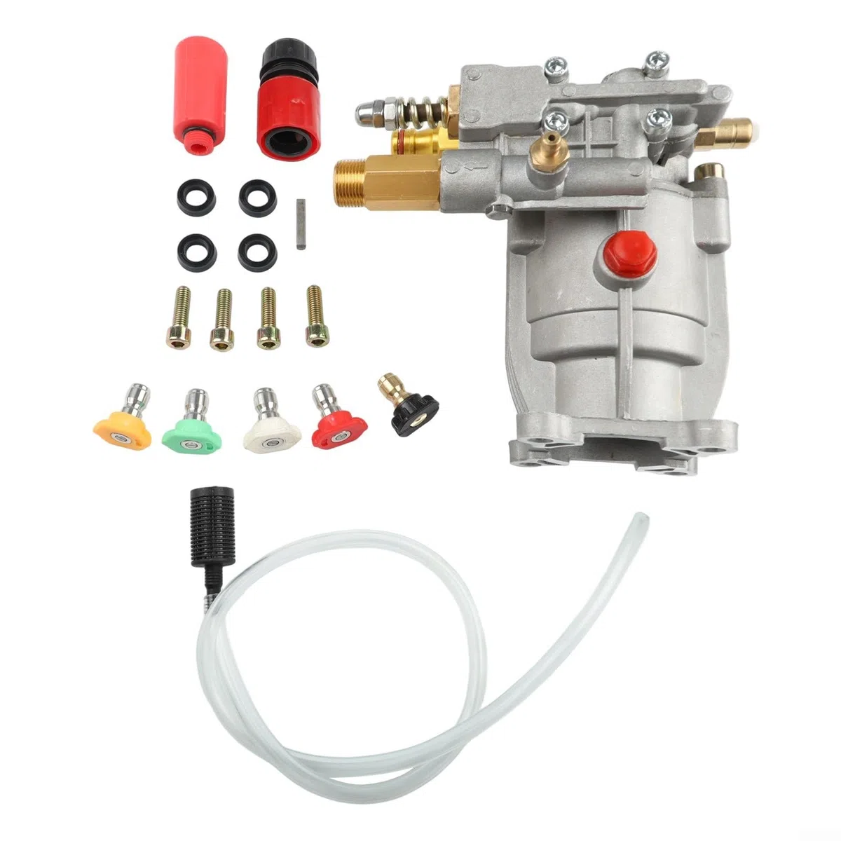 Gdfnmogo Pompe de nettoyeur haute pression horizontale, arbre de 1,9 cm 2400-2750 PSI 2,2-2,4 GPM démarrage à froid, compatible avec plusieurs marques construction en métal