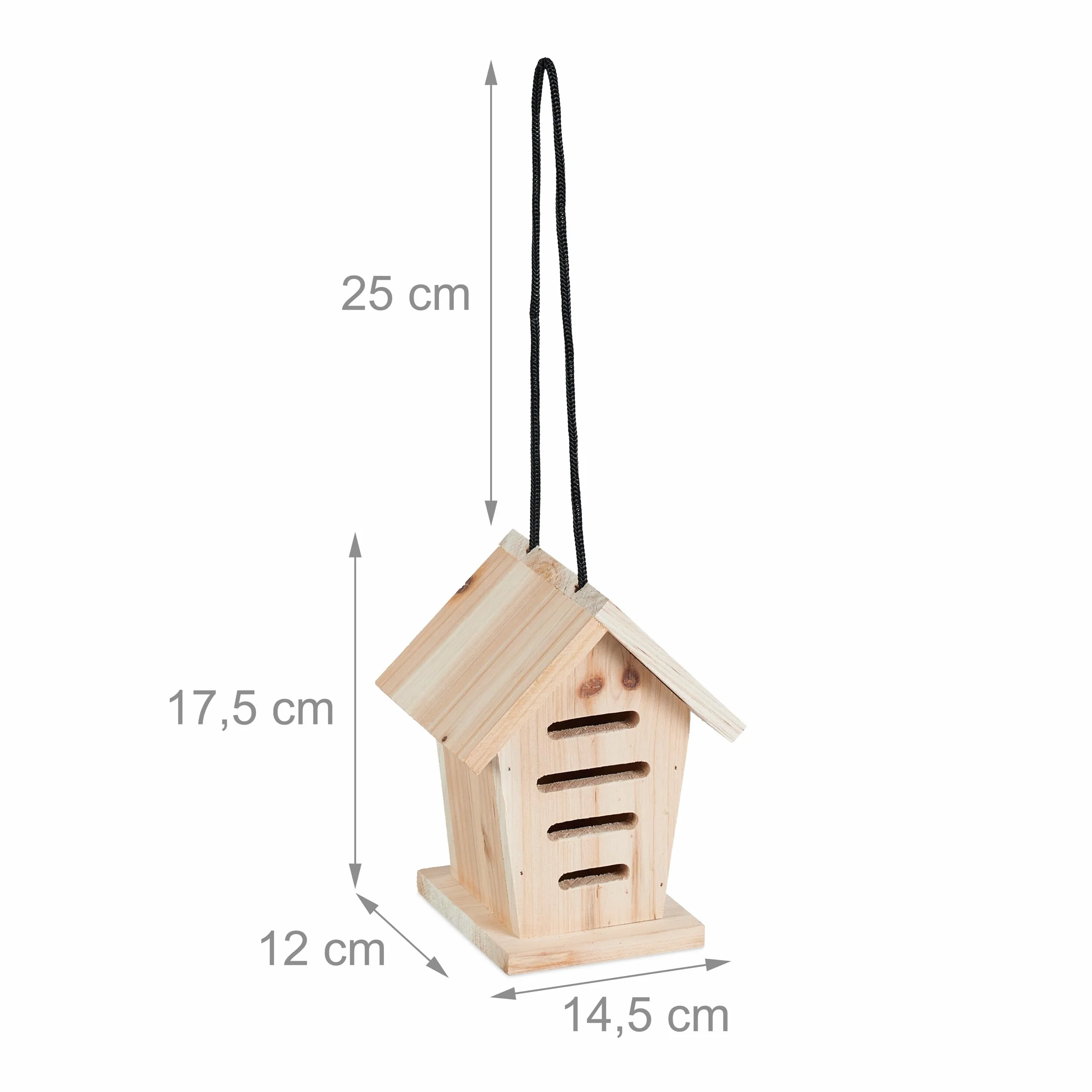 Relaxdays Hôtel à Insectes en Bois Non traité Lot de 2 pour Jardin
