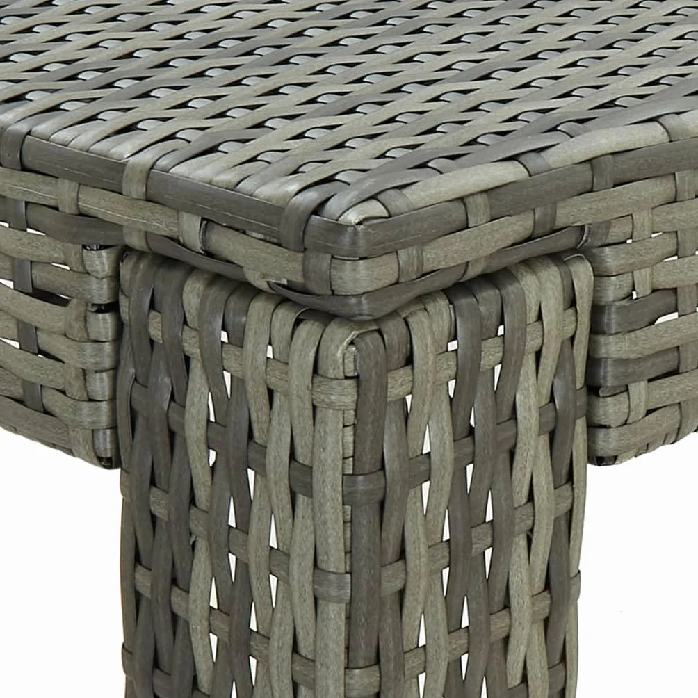 Tomostar Table de Bar Haute, Table de Jardin Extérieur Gris 100x60,5x110,5 cm Résine tressée