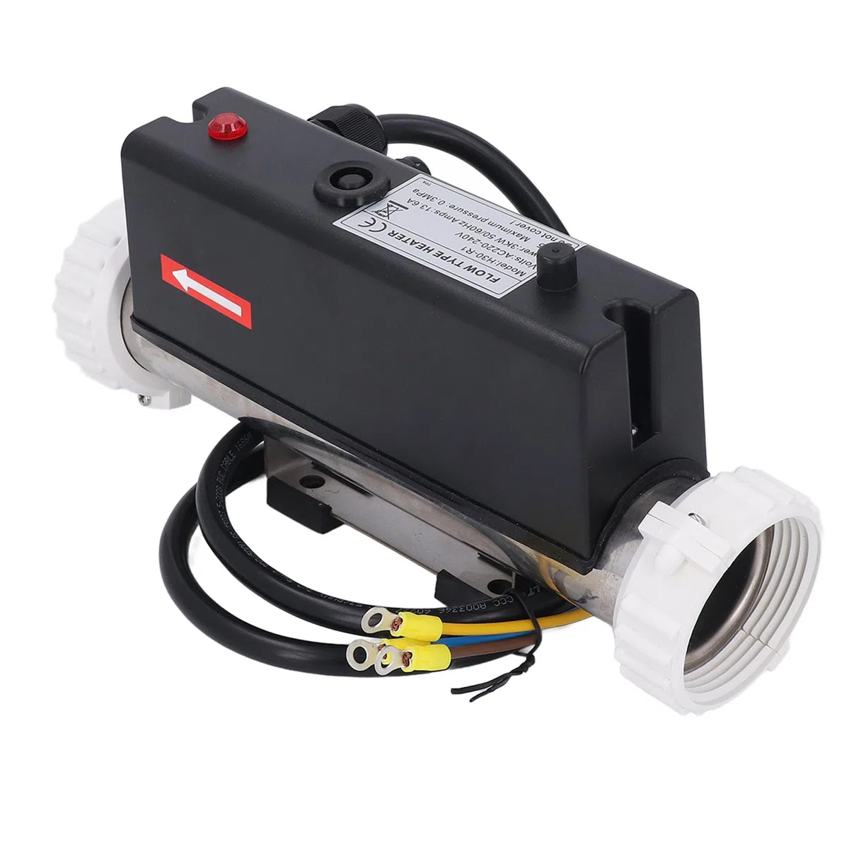Chauffe-Piscine 3000 W, Thermostat D'eau électrique avec Contrôle de la Température, Auto-chauffage pour Baignoire Spa, Piscine, câblé, avec Système de Circulation, Pressostat
