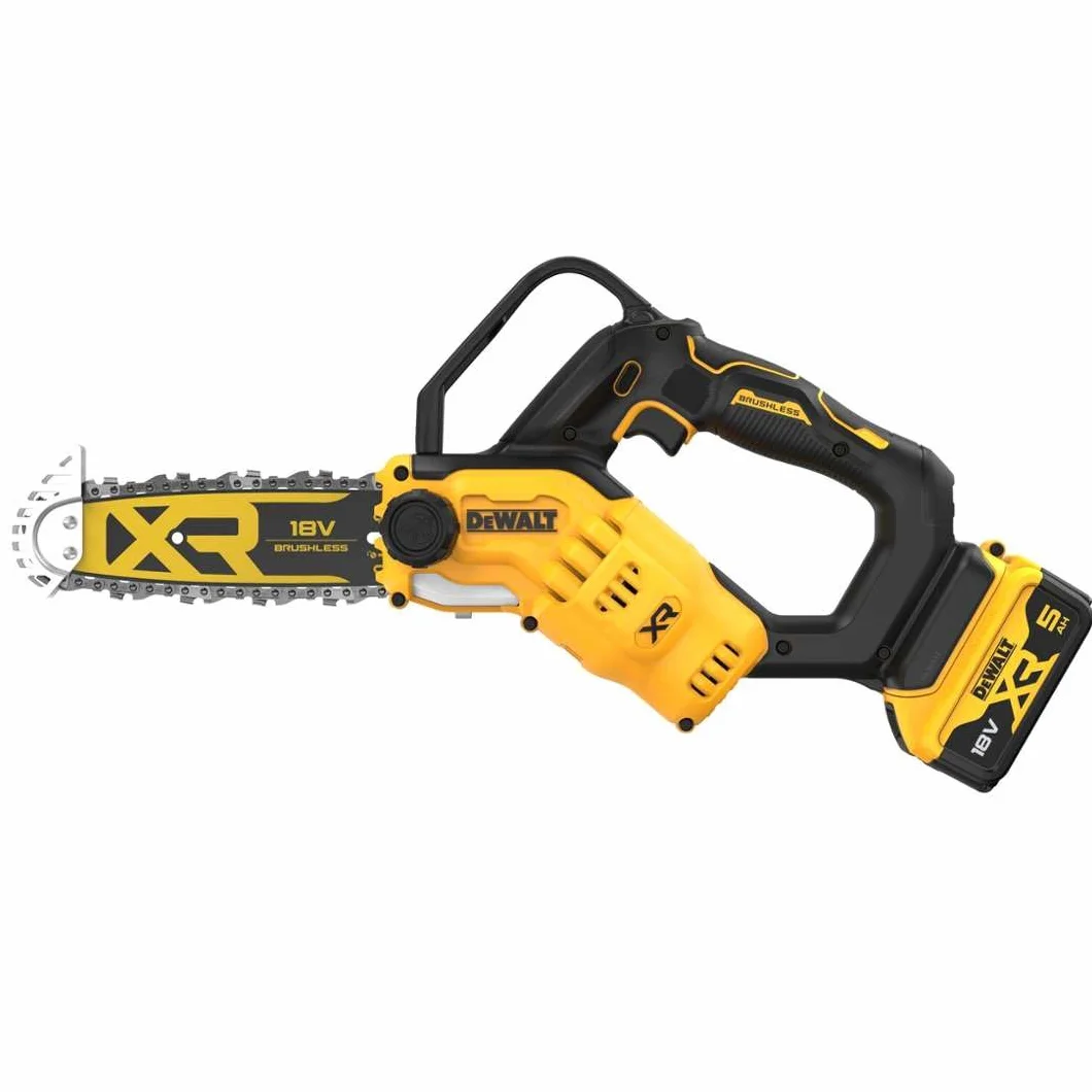 DEWALT Sierra de Poda XR 18V sans balais pour Jardiniers Passionnés - Performance Optimale avec Batterie Li-Ion 5Ah