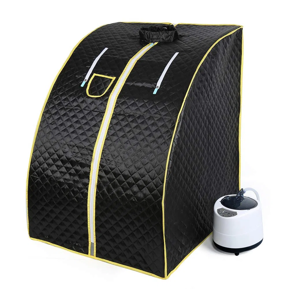 Sauna Portable, Mini Sauna à Vapeur, Cabine de Sauna Portatif pour une Personne, Peut Soulager la Fatigue, Perdre du Poids, Chronométrer et Réguler la Température à Distance (75 * 35 * 25cm noir)