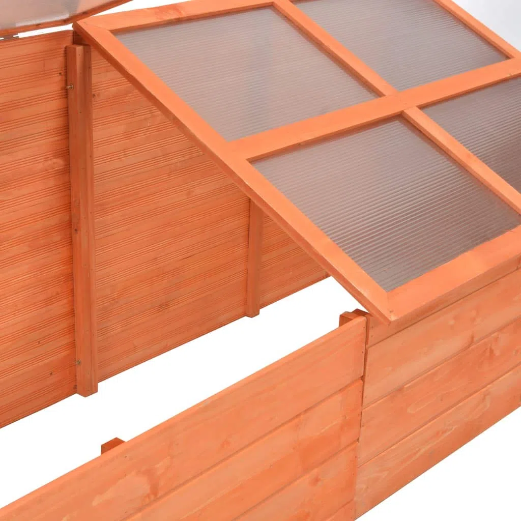 vidaXL Serre Châssis Froide Bois Serre de Jardin Abris Légumes Fruits Plantes