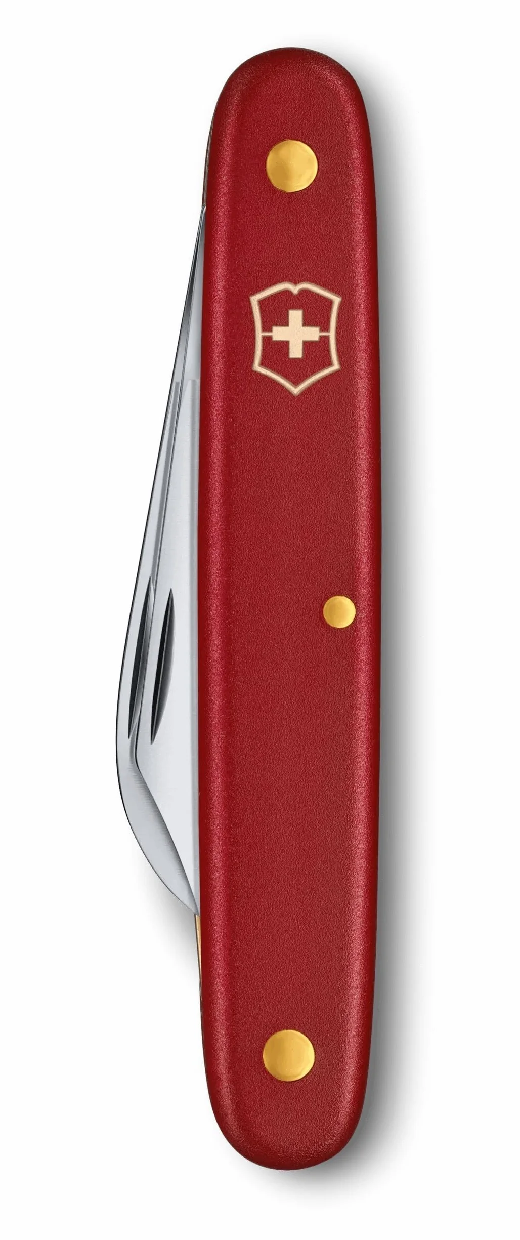 Victorinox, Greffoir et serpette 3, Couteau Universel de Jardin, Multifonction, Léger, Swiss Made, 3 Fonctions, Lame courbée, rouge
