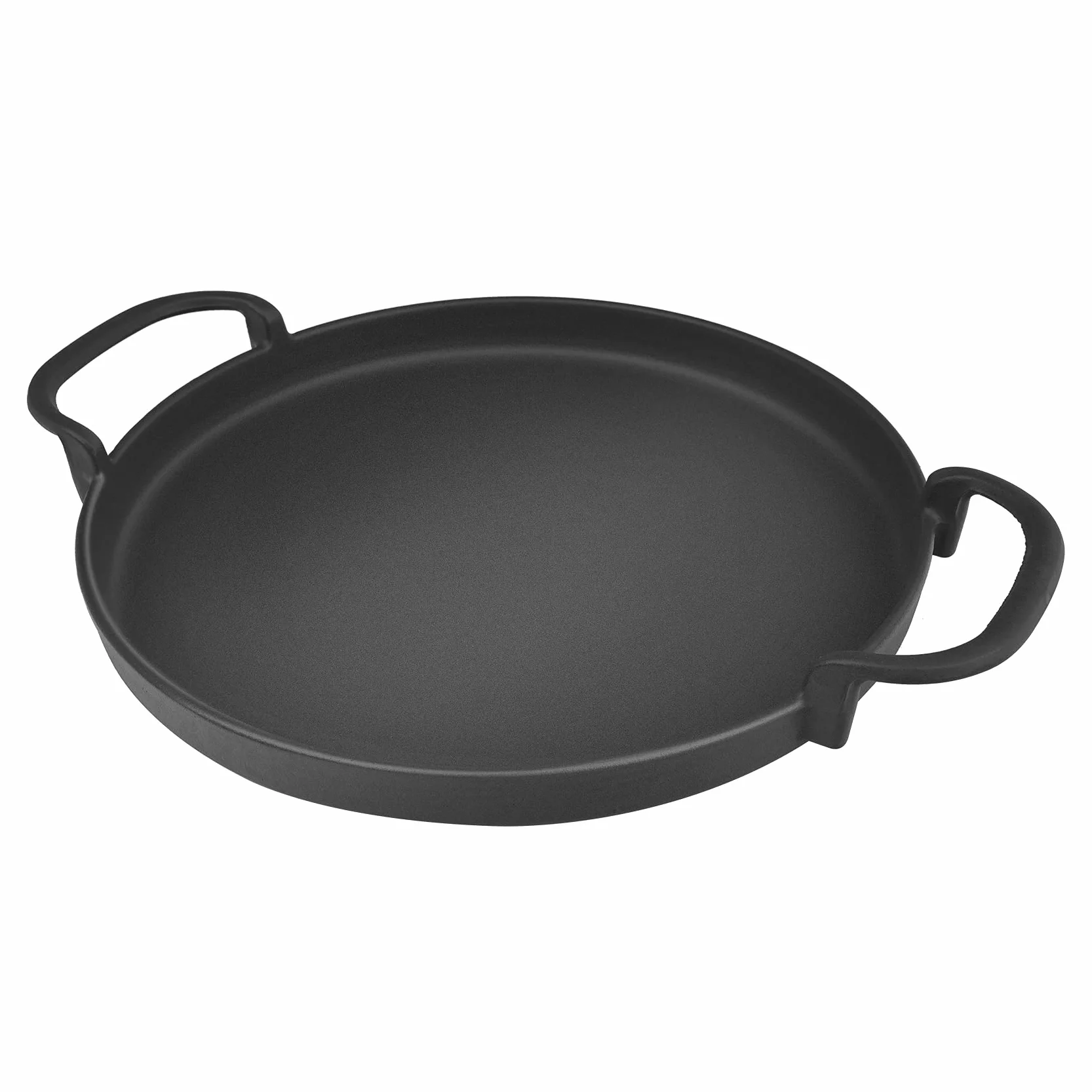 Onlyfire 30.5 cm Plancha en Fonte pour Barbecue - Plaque de Cuisson Ronde avec Poignées - Accessoire Weber Gourmet BBQ