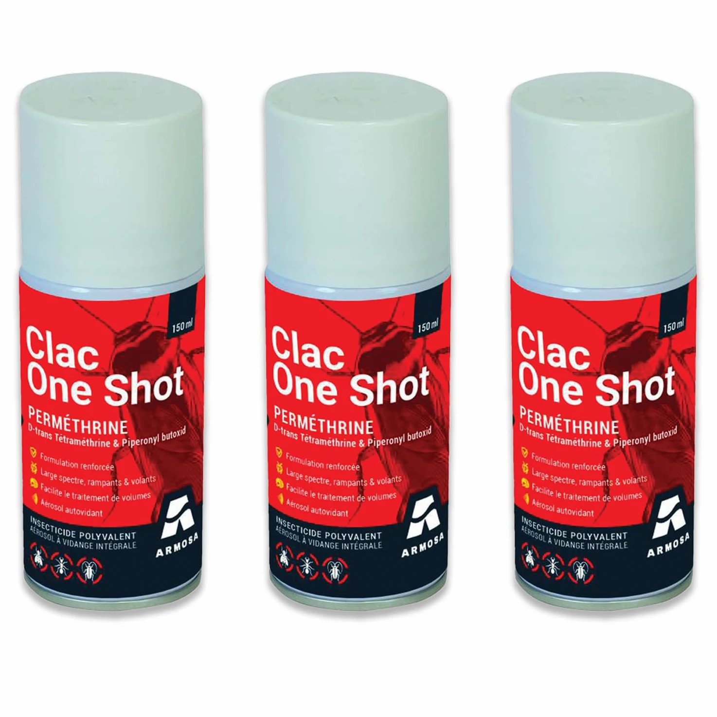 NUISIPRO - Fumigènes Anti Punaises de Lit & Puces - Effet Choc - Lot de 3 Diffuseurs - Insecticide