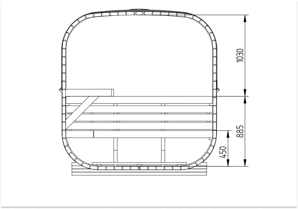 Fasssauna Ellipso M, Moderne Sauna d’Extérieur Incl. Couverture de Toit, Compacte Sauna de Jardin avec Façade en Verre, Sauna d’Extérieur : 196 x 119 x 203 cm (l x p x h), 3 Personnes
