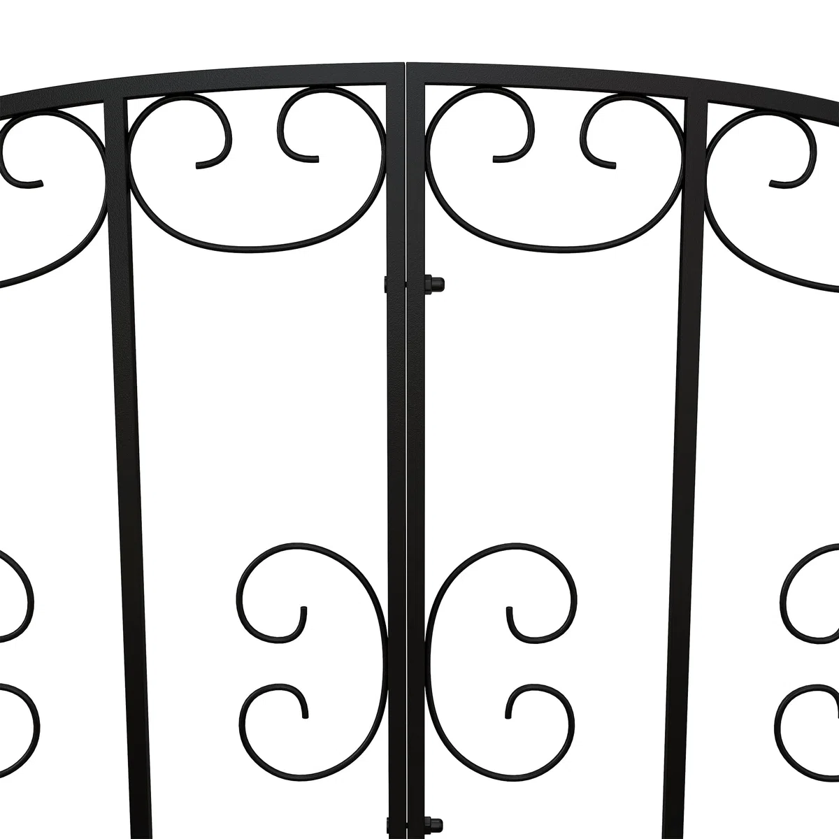 Outsunny Pont de Jardin Pont en Acier avec Garde-Corps latéraux, Charge Maximale 120 KG, décoration de Jardin pour Jardin, Étang, Ruisseau, 119 x 67 x 70 cm, Noir