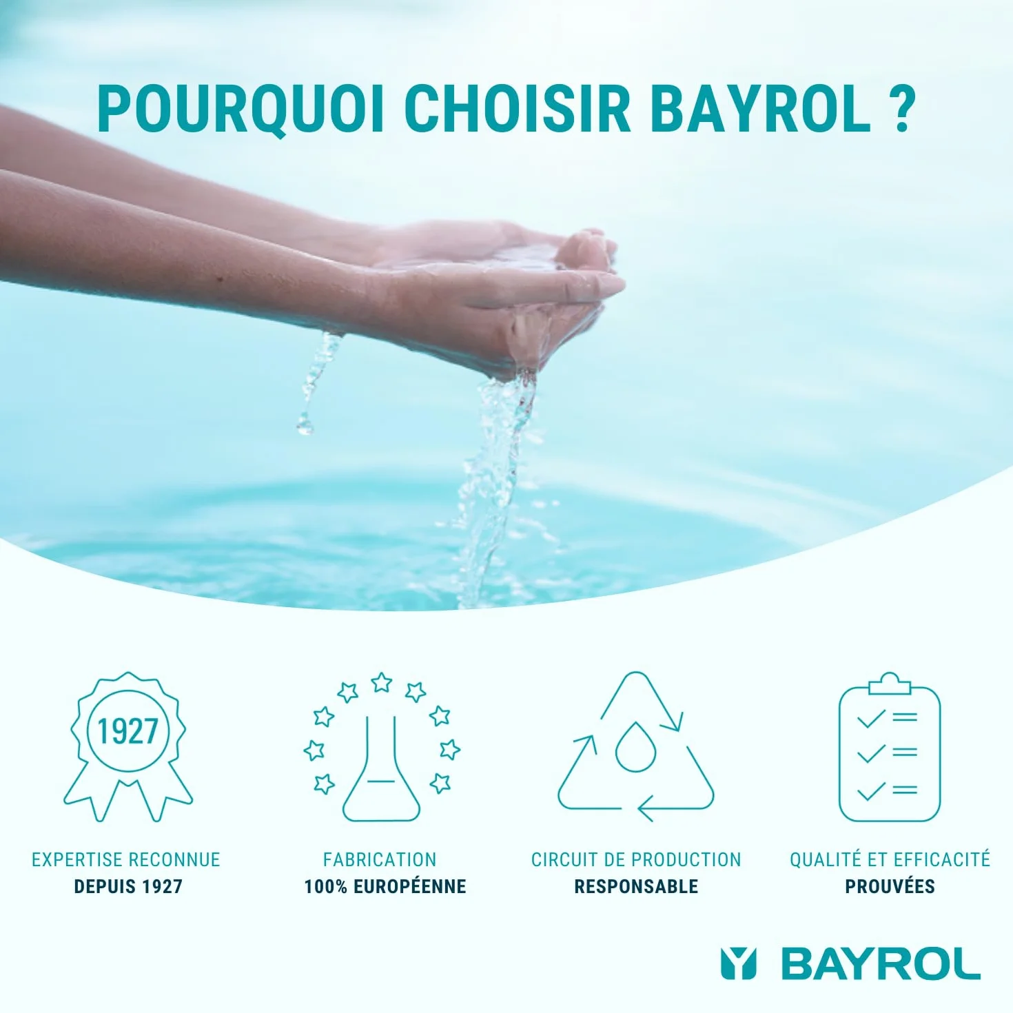 BAYROL Superflock Plus 1 kg - Floculant Piscine pour Filtre à Sable/Verre - Formule avec lanthane - Élimine Les Particules Fines, métaux & phosphates - Rend l‘Eau cristalline
