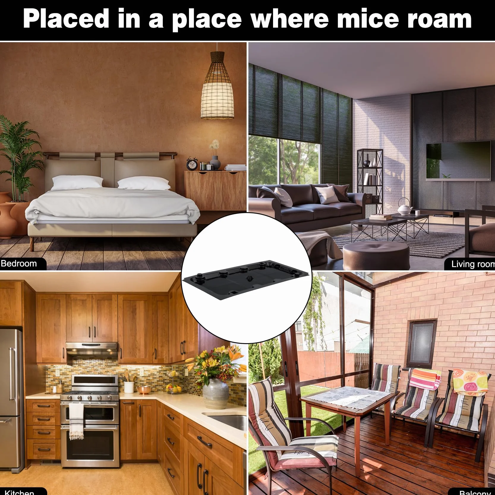 Piège à Souris 12 PCS, Tapis de Colle Anti-Souris Plaque Adhésive Imperméable, pour Cuisine Chambre Balcon