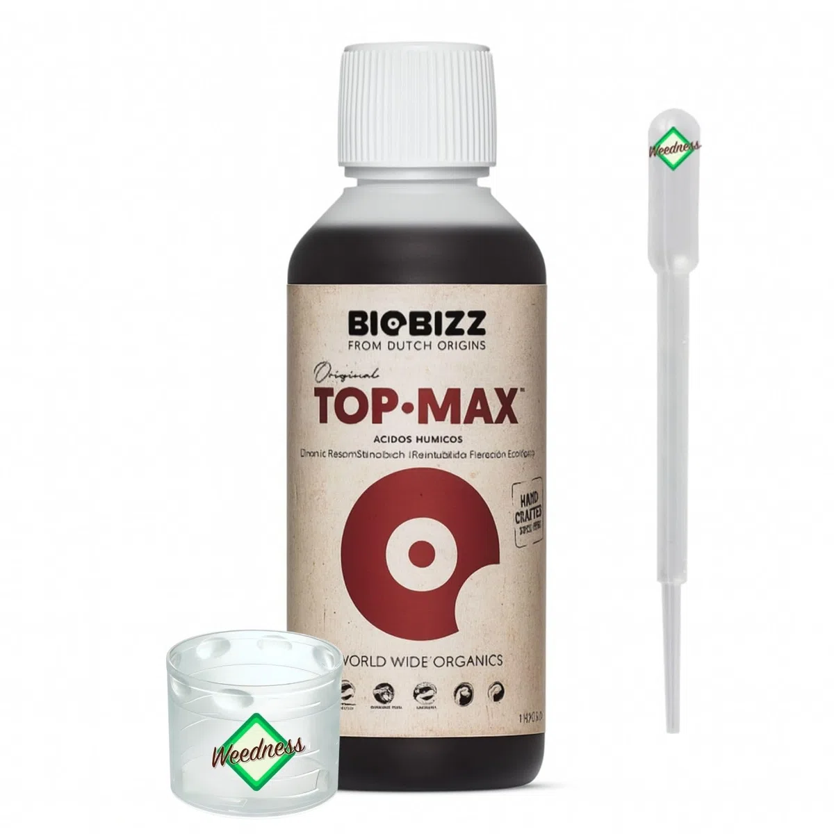 Weedness BioBizz Top Max 1 litres - Engrais Naturel Cultures de tomates en intérieur Orchidées liquides Bonsaïs biologiques NPK