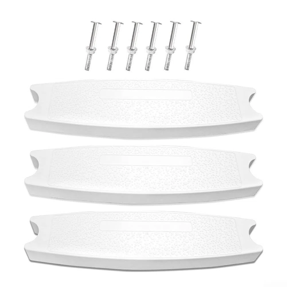 Pièces de rechange pour échelle de piscine | Pédales antidérapantes à pois 4,8 cm | Marches en plastique ABS robustes avec boulons