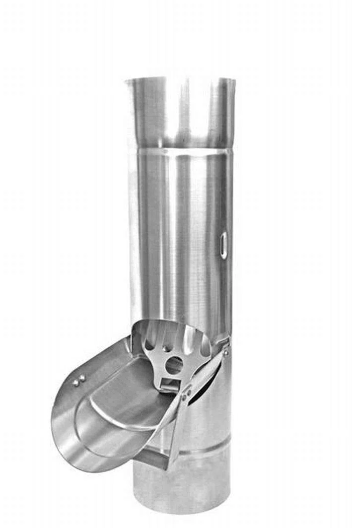 Clapet de tuyau de pluie avec tamis en zinc titane dans les tailles 76, 80, 87 et 100 mm (100 mm)