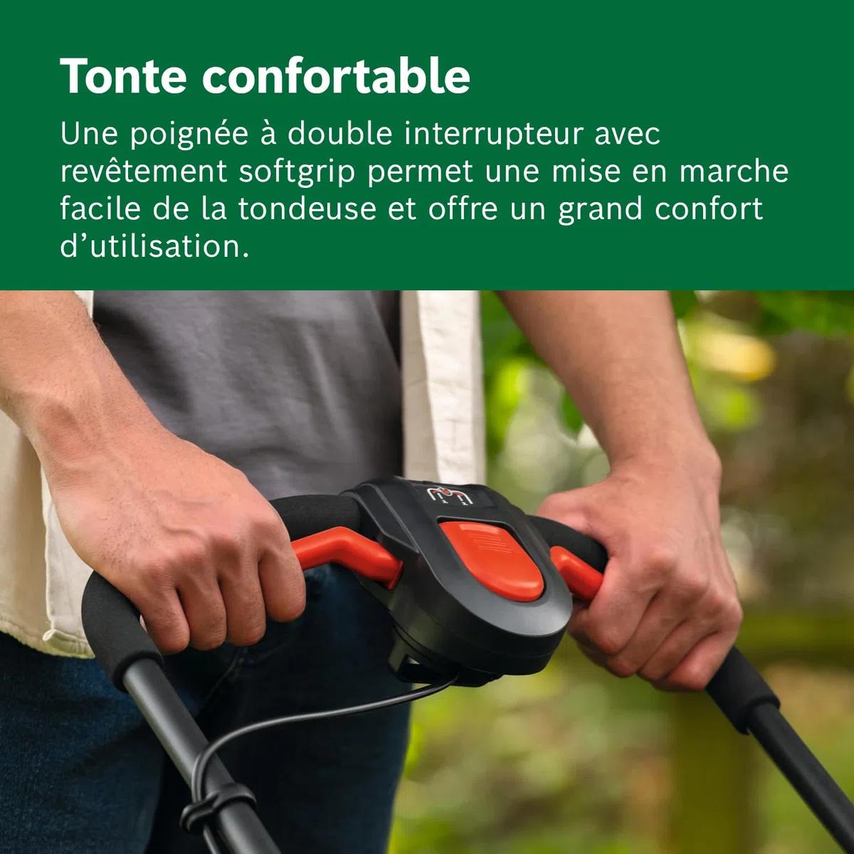 Bosch Tondeuse à Gazon sans-Fil ROTAK18V2-38 (Largeur de Coupe: 38 cm, Hauteur de Coupe: 30-75 mm, Sac de ramassage en Tissu de 40 l, Accessoire de Mulching, avec Deux Batteries 18V et Chargeur)