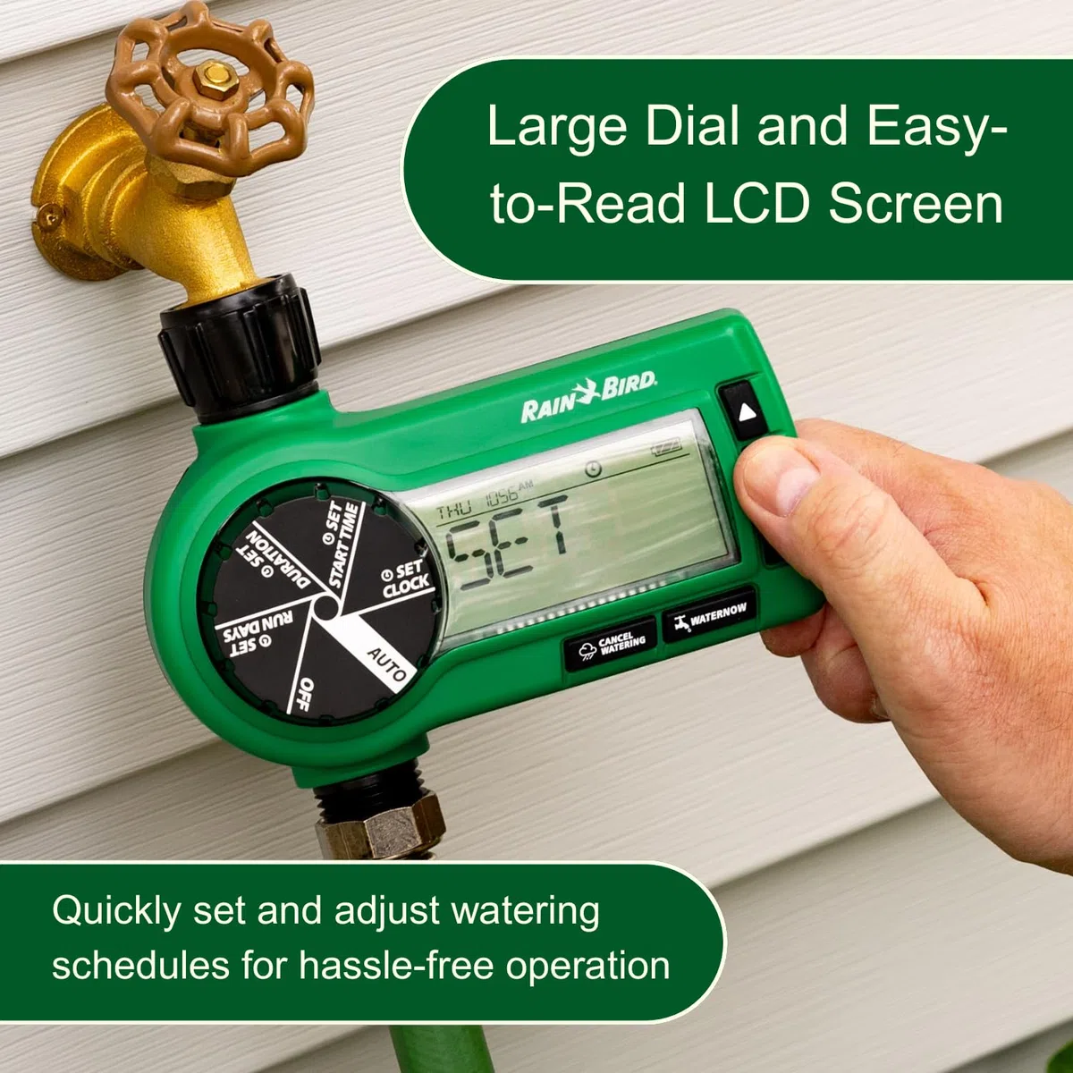 Rain Bird 1ZEHTMR Professional Grade Electronic Digital Hose End Timer/Controller, One Zone/Station, Battery Operated