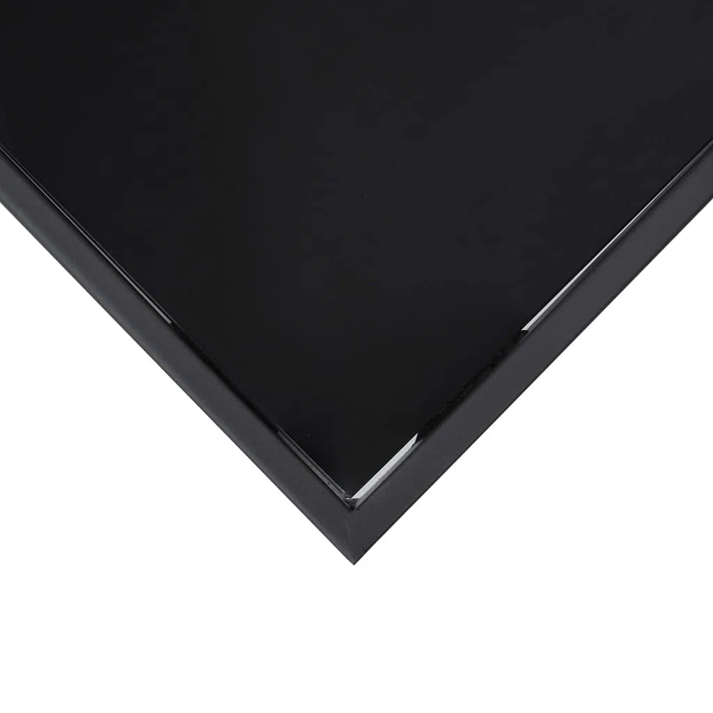 Générique Table de Bar de Jardin Noir 110x60x110 cm Verre trempé,Tables de jardin-48121