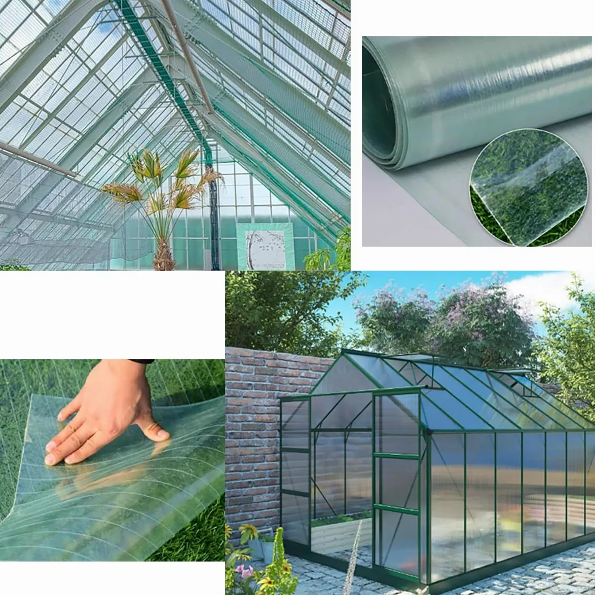 Feuille de Polycarbonate résistante aux UV, auvent de Serre abri de Jardin, Isolation Transparente Panneaux d'éclairage diurne en Rouleau pour Jardinage extérieur, Agriculture(Size:1m*30m)