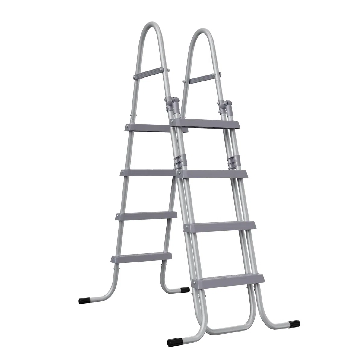 HENGMEI Échelle de piscine 4 marches avec main courante, échelle d'entrée pour piscines hors sol antidérapante, échelle de sécurité avec dispositif antidérapant. Capacité de charge maximale : 150 kg