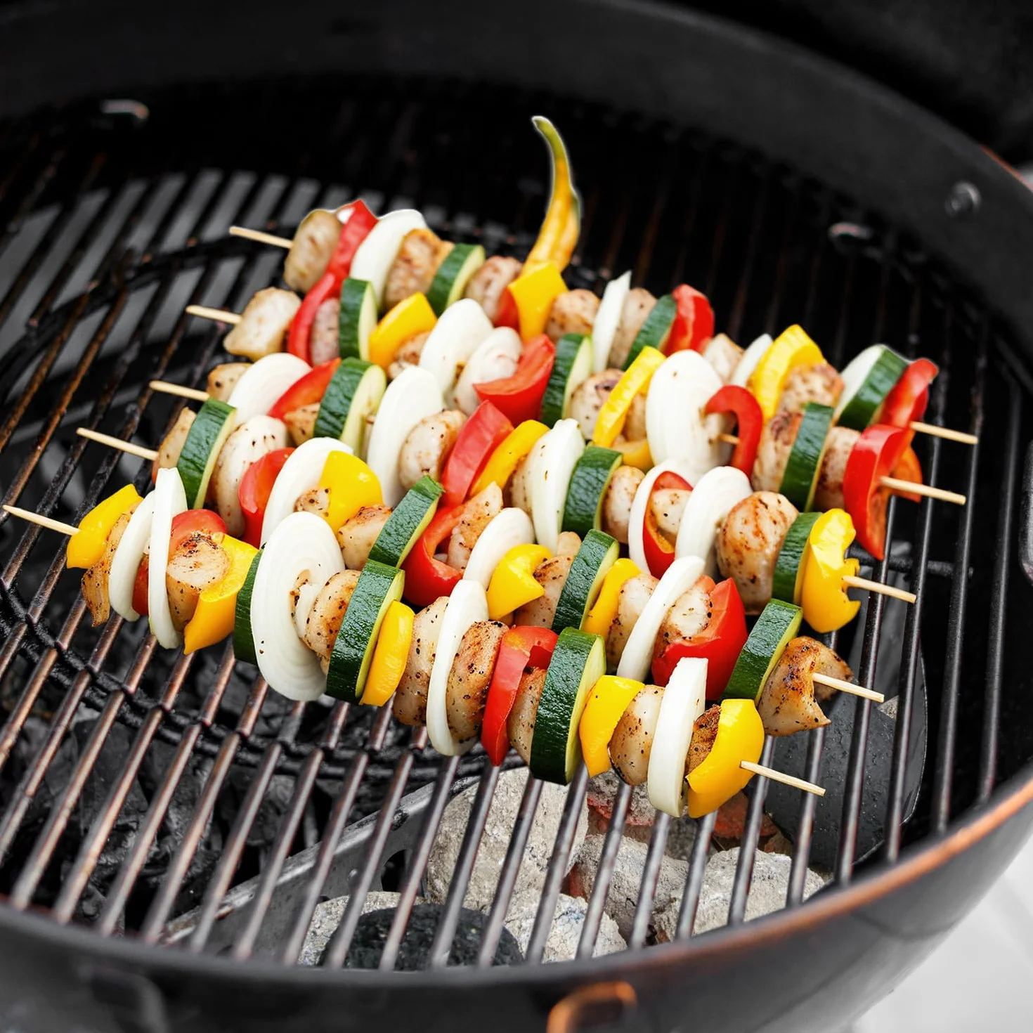 QWORK 2 Pièces Paniers à Charbon Support de Combustible Compatible Weber 47/57/67 cm Grills