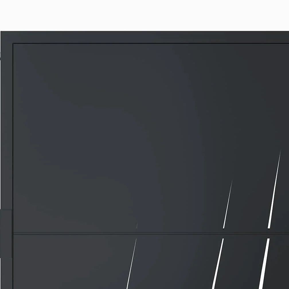 vidaXL Portail de Jardin, Portillon de Patio, Barrière de Sécurité, Porte d'Extérieure Terrasse, Anthracite 100x125 cm Acier Conception d'herbe