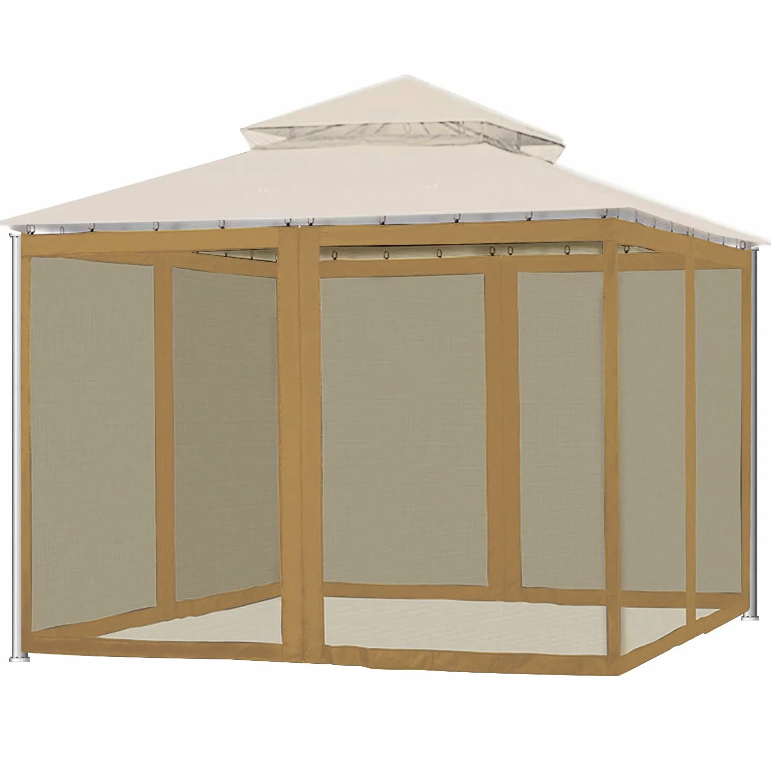 CDQL Moustiquaire pour Tente D'auvent Extérieur, Durable, Murs D'écran de Style Rideau à Faire Soi-même pour Tonnelle de Patio, Installation Facile, Fermeture à Glissière, éloigner
